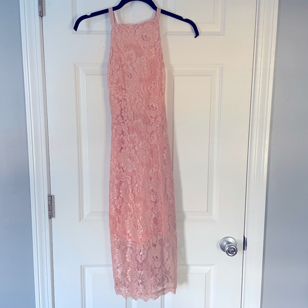 Lulus Blush/light pink midi dress